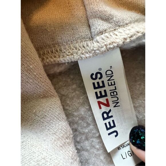 Beige It Costs $0 To Be A Good Person Hooded Sweatshirt Women's Large - Picture 6 of 9